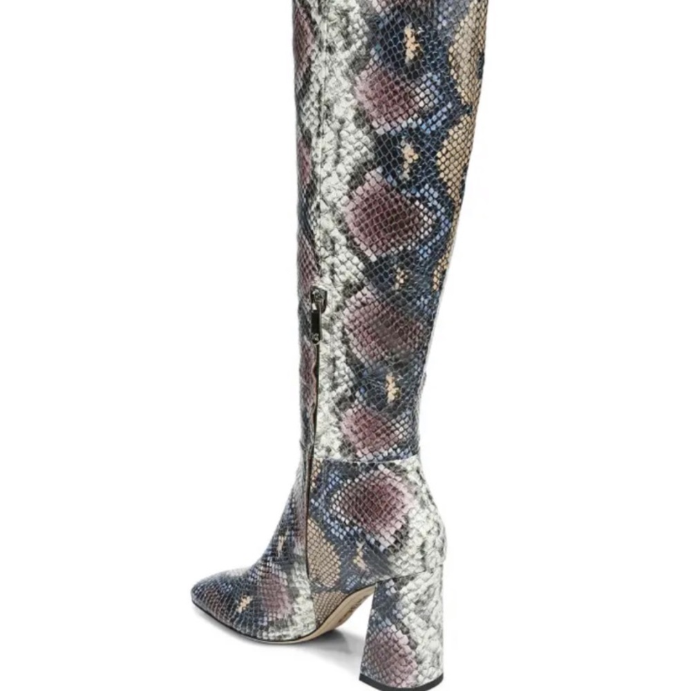 NWT SAM EDELMAN snake print Clarem boots - Picture 4 of 15